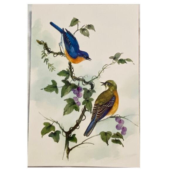 Lot 3 Vtg MCM Birthday Card USA 1970s Embossed Cardinal Bird Winged Classic - Picture 7 of 15